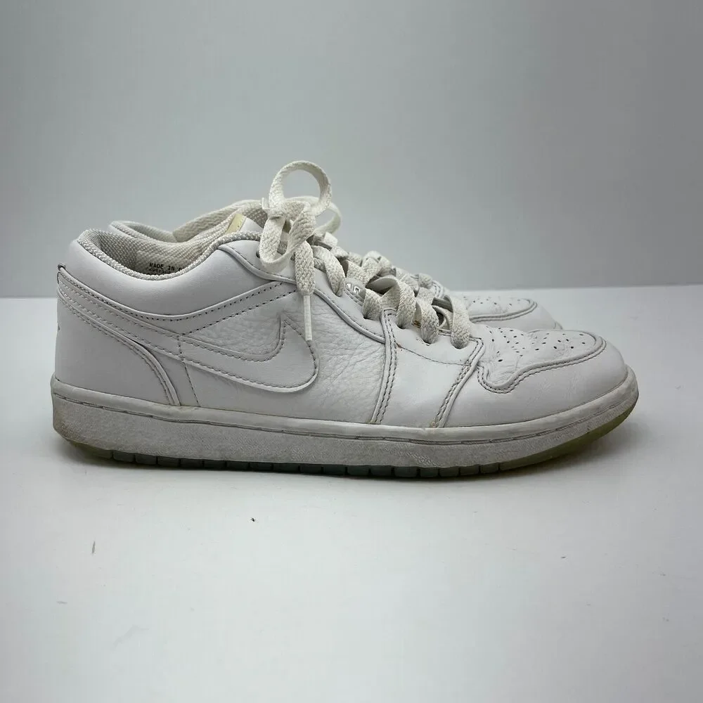 Nike Air Jordan 1 Retro Low - White Metallic Silver 309192-111 Men’s Size 7.5